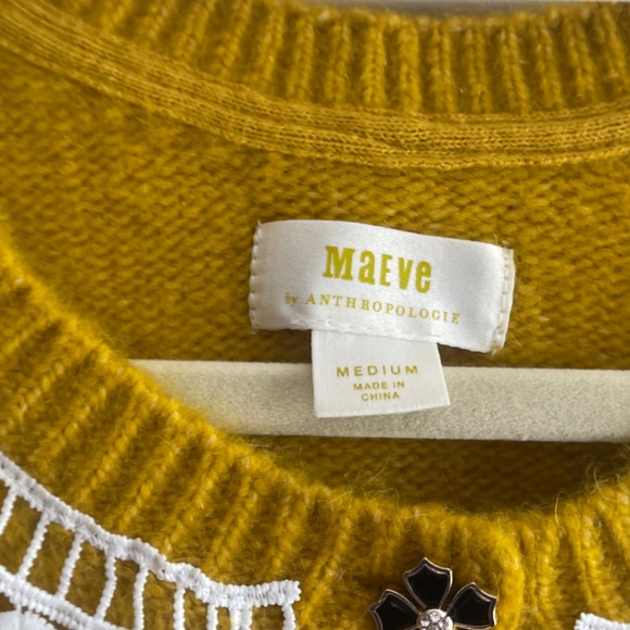 Anthropologie Maeve Lace Cardigan Sweater - Picture 2 of 13